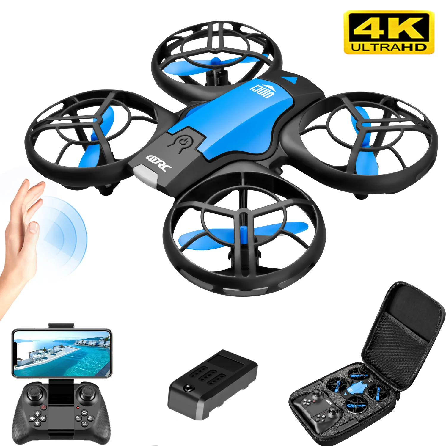 Drone Camera 4K - V8 Nieuwe Mini Drone 4K Professionele